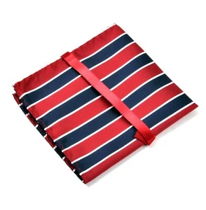 Pocket Square Navy Red Handkerchief Classic Dress - New Ex stock - Picture 1 of 4