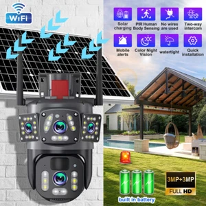 Solar Security Camera Solar Powered Outdoor Wireless WiFi IP CCTV PTZ Camera 10x - Picture 1 of 18