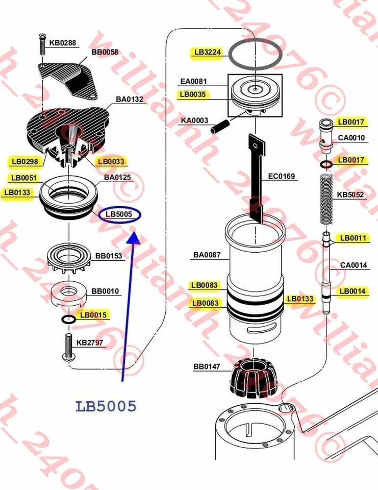 AFTER MARKET FOR SENCO Senco Stapler M1 + M2 M3 SC1 O-ring + LB5005 Seal Kit