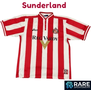 CAMISETA DE FÚTBOL LOCAL ASICS VINTAGE AUTÉNTICA SUNDERLAND 1999 GRANDE ADULTO (BUENA) - Imagen 1 de 7