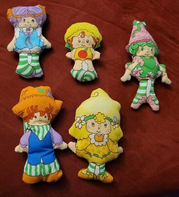 Rare Vtg Vintage Lot Of 5 Strawberry Shortcake Friends Cut And Sew Pillow Dolls - Imagem 1 de 2