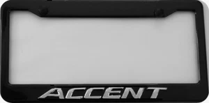 Hyundai Accent 3D  Chrome Script ABS Plastic License Frame - Foto 1 di 1