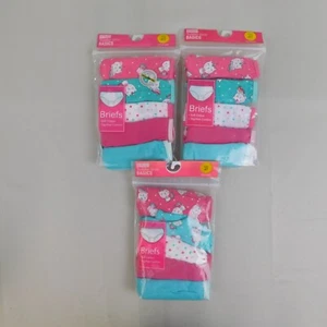 15 Pair Toddler Girls Basics Cotton Briefs Panties - 4T, Unicorn Cats #4619 - Picture 1 of 9