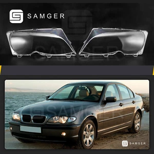 Par de cristales de faros cristal de dispersión juego transparente apto para BMW E46 SERIE 3 4 PUERTAS 2002-2005 - Imagen 1 de 9