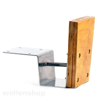 Außenborder-Halterung Boot Motor-Halterung 15 PS Heckspiegel Edelstahl Holz Alu - Bild 1 von 4