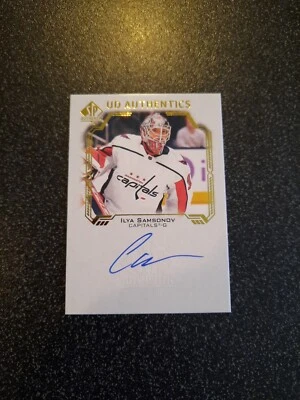 2021-22 SP Authentic Ilya Samsonov UD Authentics Auto Autograph #UDA-IS Capitals - Image 1 of 3