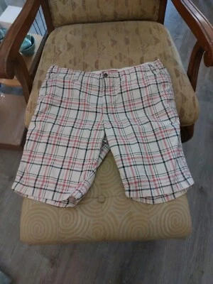 Express Multi-Color Mens Blue/White Plaid Bermuda Shorts Size 38 - Image 1 of 4