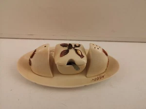 Crueta de condimentos de diseño australiano Carlton Ware vintage - sal, pimienta, mostaza - Imagen 1 de 8