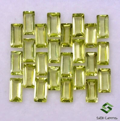 Lote 25 piezas gemas sueltas calibradas corte baguette peridoto natural 4x2 mm 3,56 quilates Foto 1 de 4