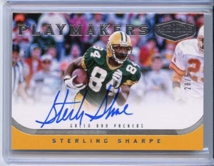 STERLING SHARPE 2017 Plates & Patches Playmakers Auto 28/50 Green Bay Packers - Picture 1 of 2