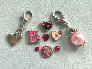 ❤️Lotto Charm Galleggianti da Adattare Medaglione Gufo Memory 🦉 ROMANCE LOVE 🌹ROSA 🌺 FIORE❤️ - Foto 1 di 2