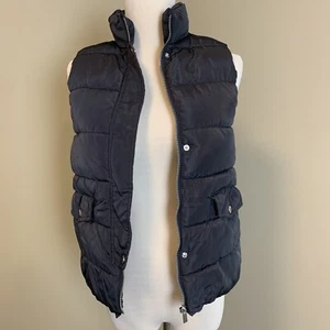 Zara Girls Outerwear Collection Charcoal Gray Puffer Vest Coat Jacket Size 9/10 - Picture 1 of 12