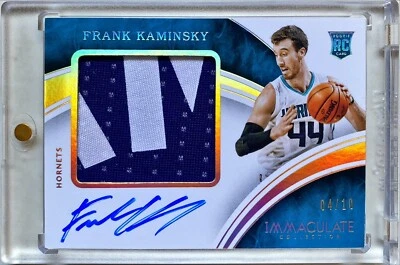 2015 Panini Immaculate Frank Kaminsky Holo Gold Letter Patch RPA /10 Badgers RC - Image 1 of 4
