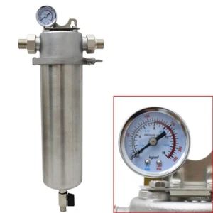 2 Größen Wasserfilter Edelstahl Filtergehäuse 400mesh Sieb 1" Einlass 227psi - Bild 1 von 12