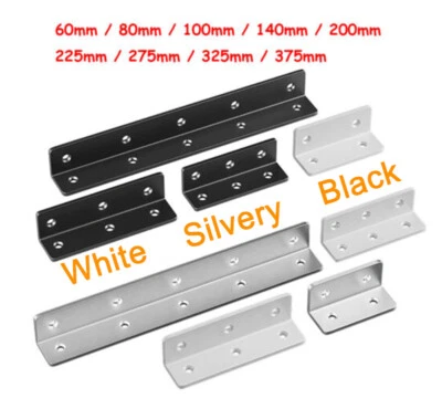 60mm-375mm Stainless Steel Long Corner Code 90 Degrees Bracket Furniture Cabinet - Image 1 of 4