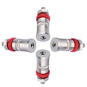 4Pcs Rhodium Plated Speaker Amplifier Binding Post Terminal Banana Plug Socket - Picture 1 of 13