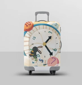 Lindo Conejito Vintage Reloj Equipaje Cubierta Viaje Maleta Protector Vacaciones Viaje - Imagen 1 de 3