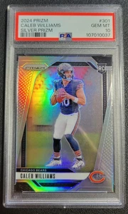 2024 PANINI PRIZM SILVER PRIZM #301 CALEB WILLIAMS ROOKIE RC PSA 10 - Picture 1 of 2