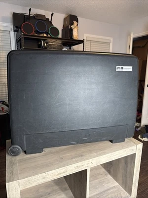 Vintage Delsey Hardside Rolling Luggage Suitcase 28" x 20" x 8" Black Combo Lock - Image 1 of 4