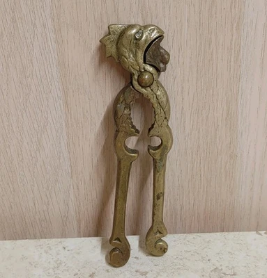 Vintage Brass Rooster Nutcracker Bottle Opener 5.75" MCM  - Image 1 of 4