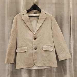 Kids Tan Natural Linen Suit Size 6 - Picture 1 of 7