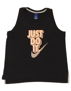 NIKE Womens Graphic Vest Top UK 16 Large Black CL03 - Picture 1 of 4
