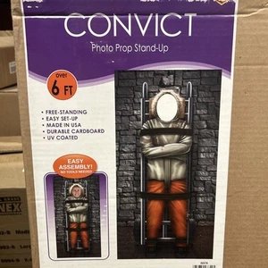 6 Ft. Convict Photo Prop Cardboard Cutout Stand-Up Halloween Decoration Beistle - Picture 1 of 6
