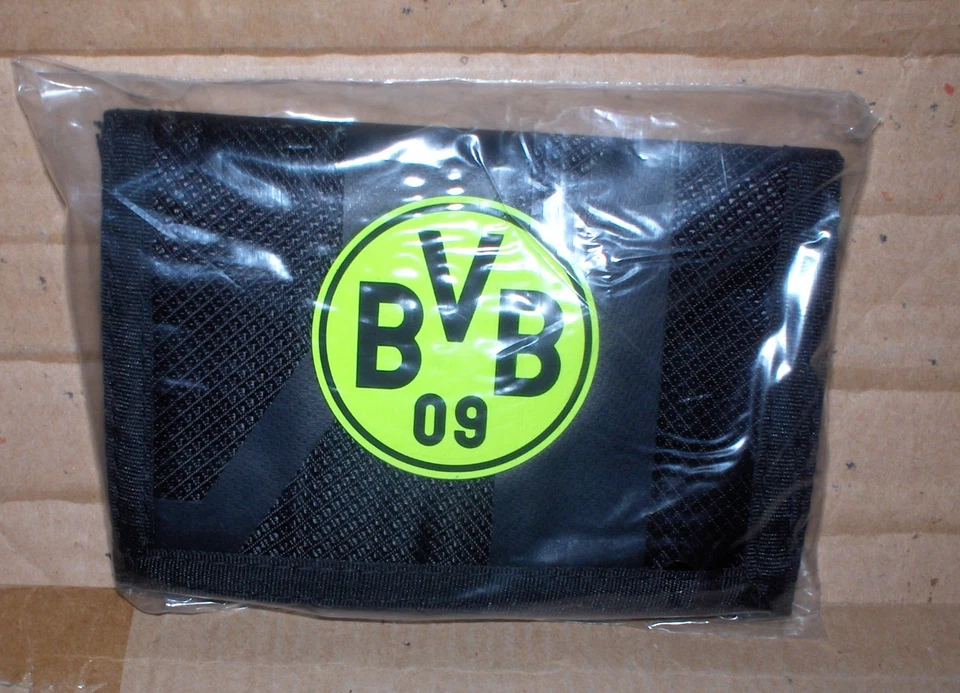 BVB Borussia Dortmund Geldbörse  schwarz neon gelb Logo Neu, OVP, Lizenz - Bild 1 von 1