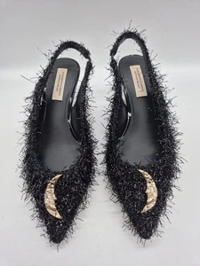 Scarpe Elizabeth Damrich Antonio Melani donna taglia 8 décolleté slingback nere 84 - Foto 1 di 12