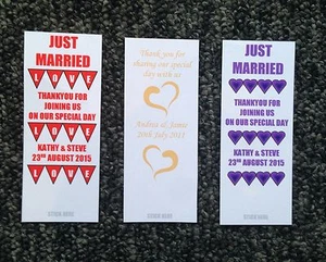 50 envolturas personalizadas de amor corazón de boda favores - favores de fiesta - bautizo - Imagen 1 de 3