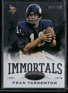 Fran Tarkenton 2014 Panini Certified Immortals #185 SN Minnesota Vikings /999 - Picture 1 of 2
