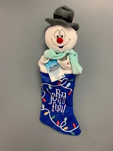 Frosty The Snowman Stocking Musical Gemmy Christmas Plush Stuffed 3D 20" VIDEO - Picture 1 of 6
