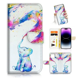 ( For iPhone 11 ) Wallet Flip Case Cover AJ26415 Baby Elephant - Photo 1 sur 6