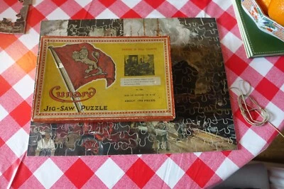 Chad Valley hand cut wood jigsaw puzzle Liverpool Southampton London docks 1930s - Image 1 of 4