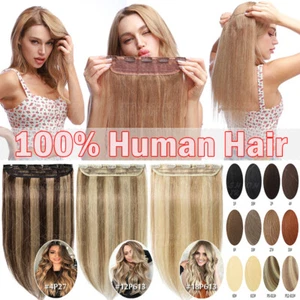 DICKE Clip In 100% Echt Remy Haar Extensions Full Head Weft One Piece Balayage - Bild 1 von 31