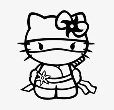 Calcomanía Vinilo Pegatina Coche Camión - Hello Kitty Ninja Foto 1 de 4