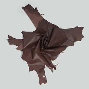 Indian Hides Lambskin soft Leather hide skins Spanish Brown 6sqf Skin Pack of 2 - Picture 1 of 5