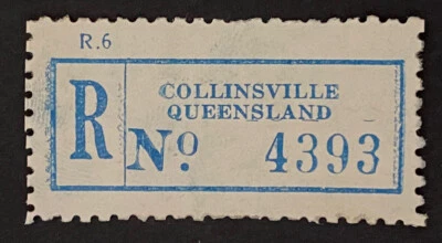 Etiqueta de registro Collinsville (Queensland) No. 4393 Foto 1 de 2