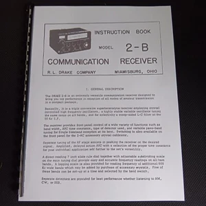 R.L. Drake 2B 2-B ShortWave Receiver Manual 38 pages - Picture 1 of 1