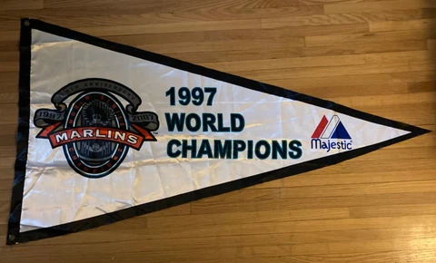 Florida Marlins Majestic Flag 10th Anniversary Championship Cover