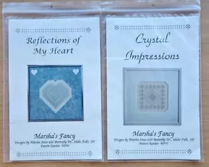 2 Hardanger patterns embroidery Marsha's Fancy Crystal Impressions, Reflections - Picture 1 of 4