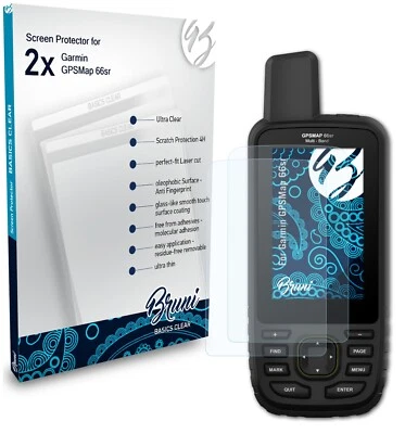 Bruni 2x Écran protecteur pour Garmin GPSMap 66sr Protecteur d'écran - Photo 1/4