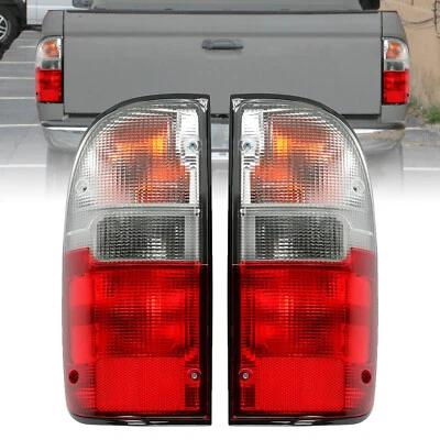 For Toyota Tacoma Pickup Truck 2WD/4WD 1995-2000 Red/Clear Tail Lights Lamps - Image 1 of 4