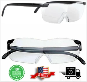 1.6X Big Magnifying Eye Glasses Vision Eyewear Make Everything Bigger Clearer - Picture 1 of 5