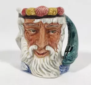 Royal Doulton Neptune Miniature Toby Mug Jug Figurine 2.5"H D6555 1960 England - Picture 1 of 8