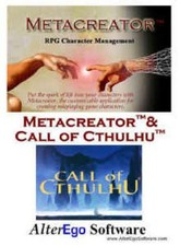 Alter Ego RPG CD-Rom Acc.  Metacreator w/Call of Cthulhu New