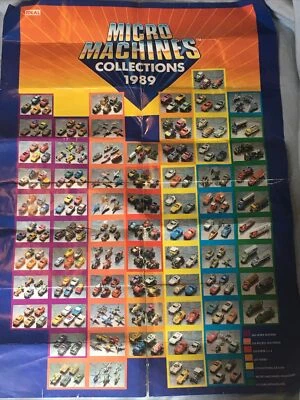 Micro Machines, Galoob, Poster, Collections 1989, Fair Condition - Image 1 of 4