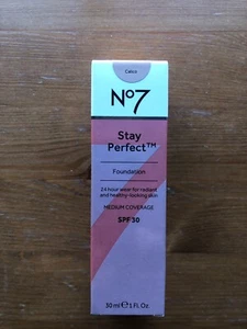 No7 Stay Perfect Foundation SPF30 30ml - CALICO - Picture 1 of 7