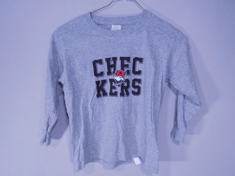 Camiseta de hockey Charlotte Checkers Chubby Mascota Niños XS Gris Gris Algodón Gildan Foto 1 de 4