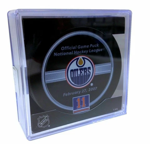 MARK MESSIER EDMONTON OILERS RETIREMENT NIGHT GAME PUCK Cover